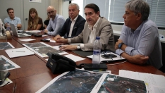 Peio García- El consejero de Medio Ambiente, Juan Carlos Suárez-Quiñones, preside la reunión del CECOPI en León