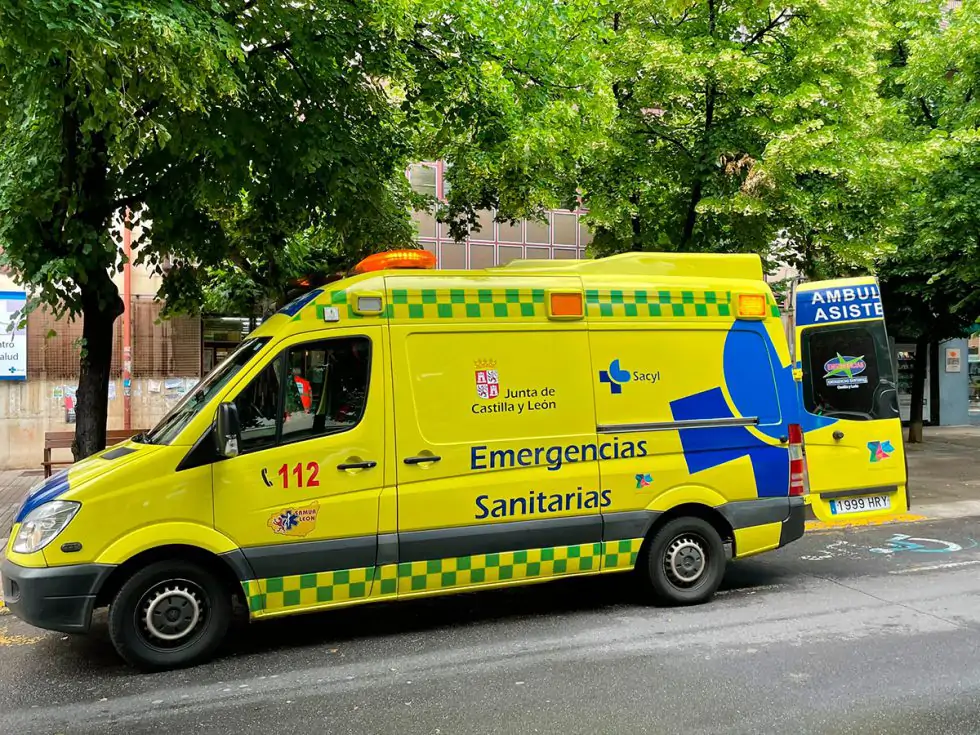 Trasladado al Hospital del Bierzo tras un accidente en Ponferrada