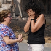 Los desalojados por el incendio que afecta a Las Médulas | César Hornija / ICAL