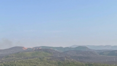 Incendio de Las Médulas desde el Mirador del Lago de Carucedo