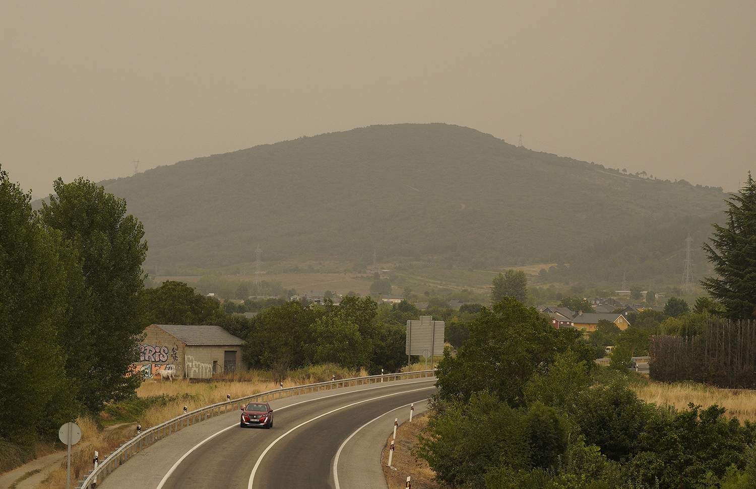 Humo por incendios en Ponferrada 5 Humo por incendios en Ponferrada 5