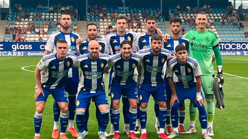 Once de la S.D. Ponferradina en el partido de pretemporada ante el C.D. Lugo