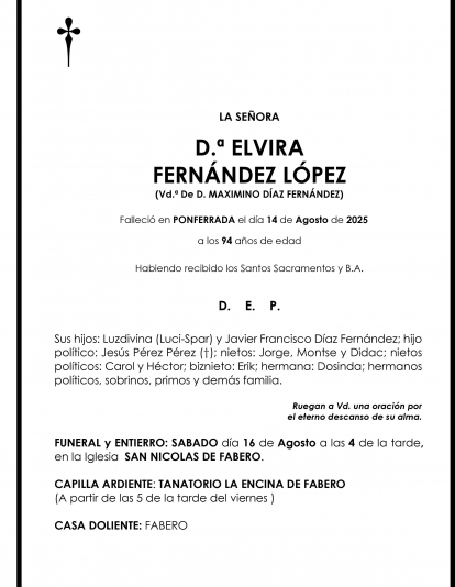 ELVIRA FERNÁNDEZ LÓPEZ