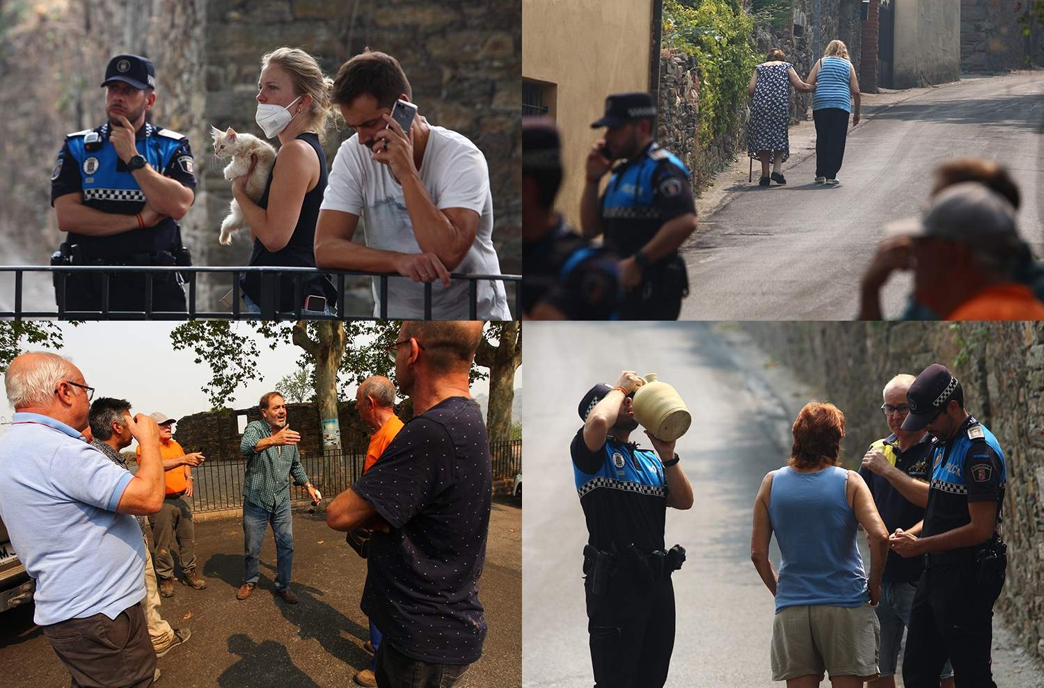 Así vivieron los vecinos de la Tebaida Berciana el desalojo de sus casas por el incendio de Yeres