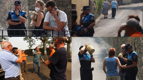 Así vivieron los vecinos de la Tebaida Berciana el desalojo de sus casas por el incendio de Yeres