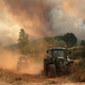 Incendio Forestal en la localidad de Canalejas, en Almanza | Peio García / ICAL 