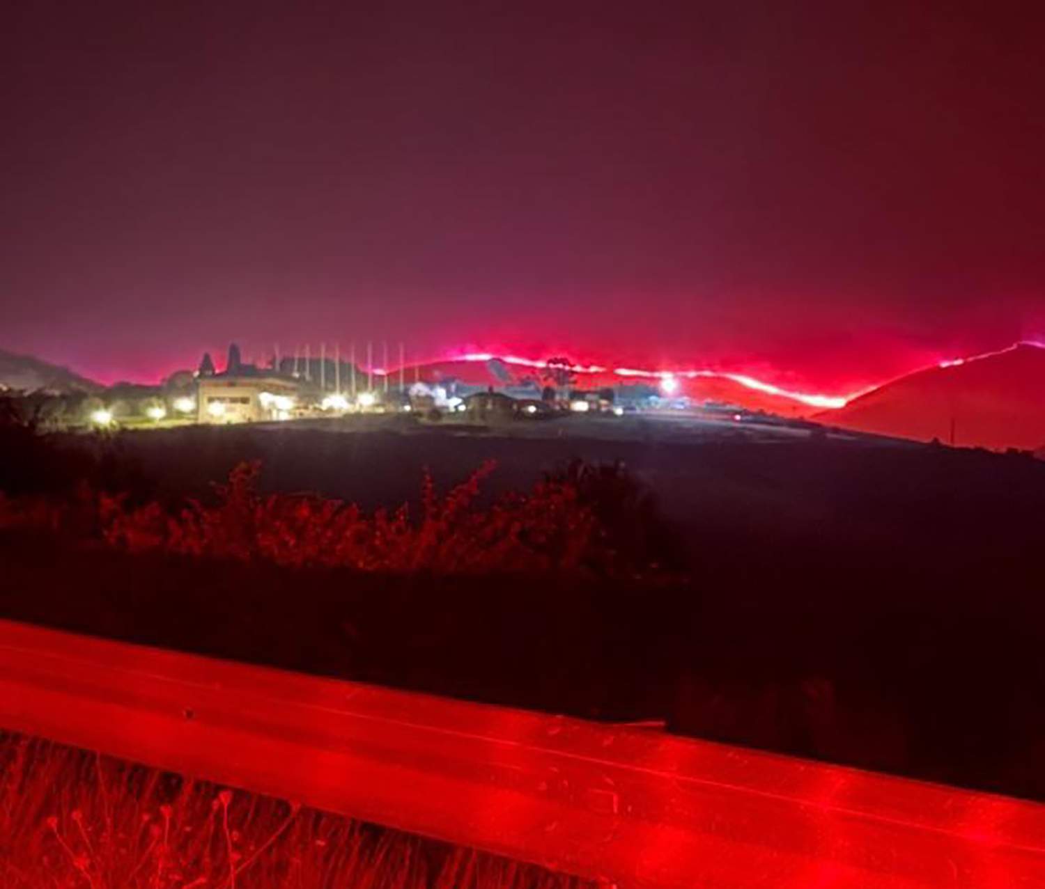 Incendio visto desde El Acebo