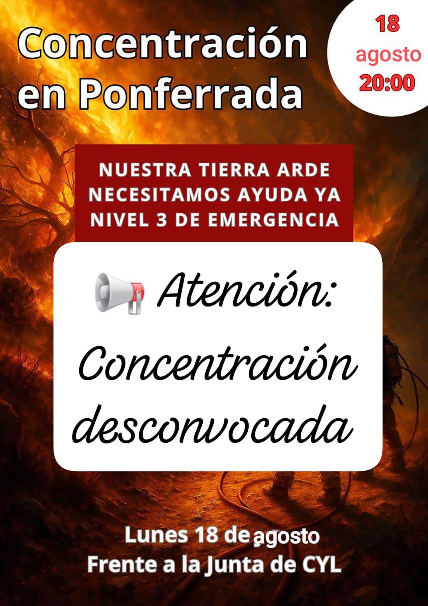 Concentración desconvocada