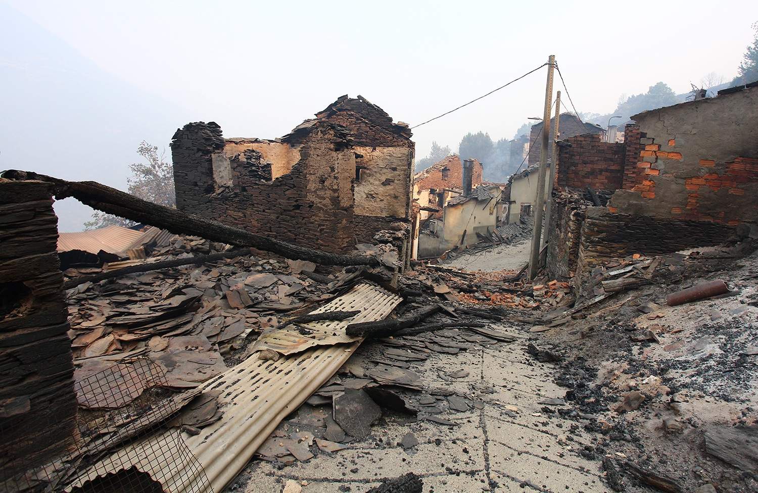 César Hornija- El pueblo de Lusio arrasado por el fuego