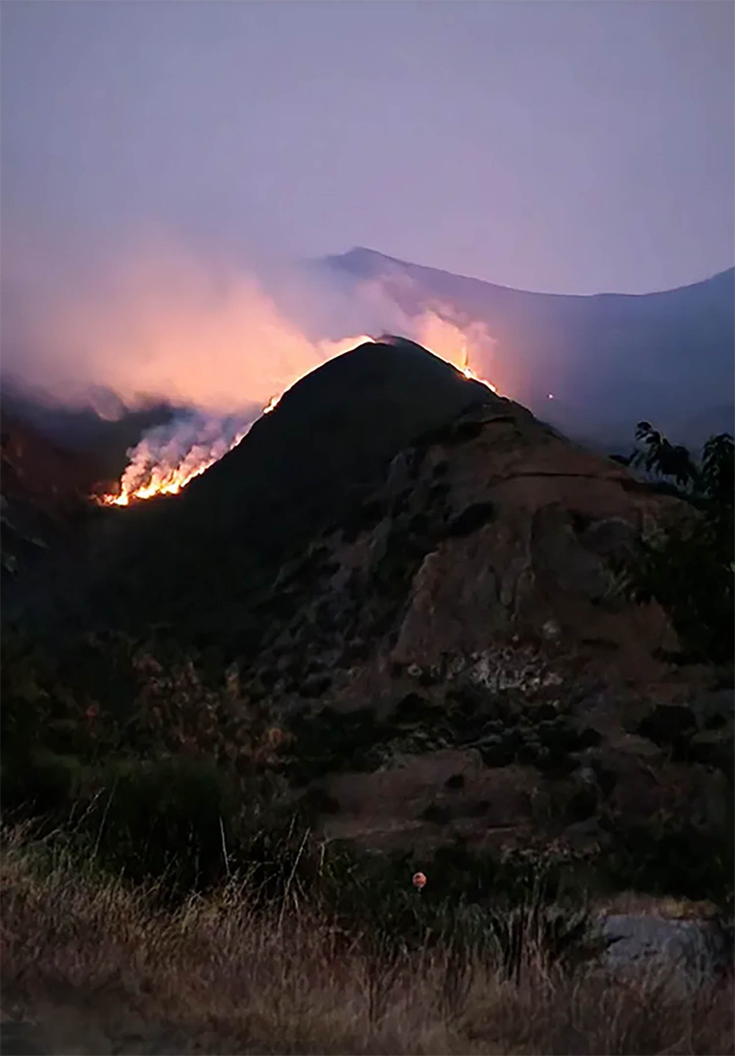 Incendio de Yeres en el Valle del Silencio