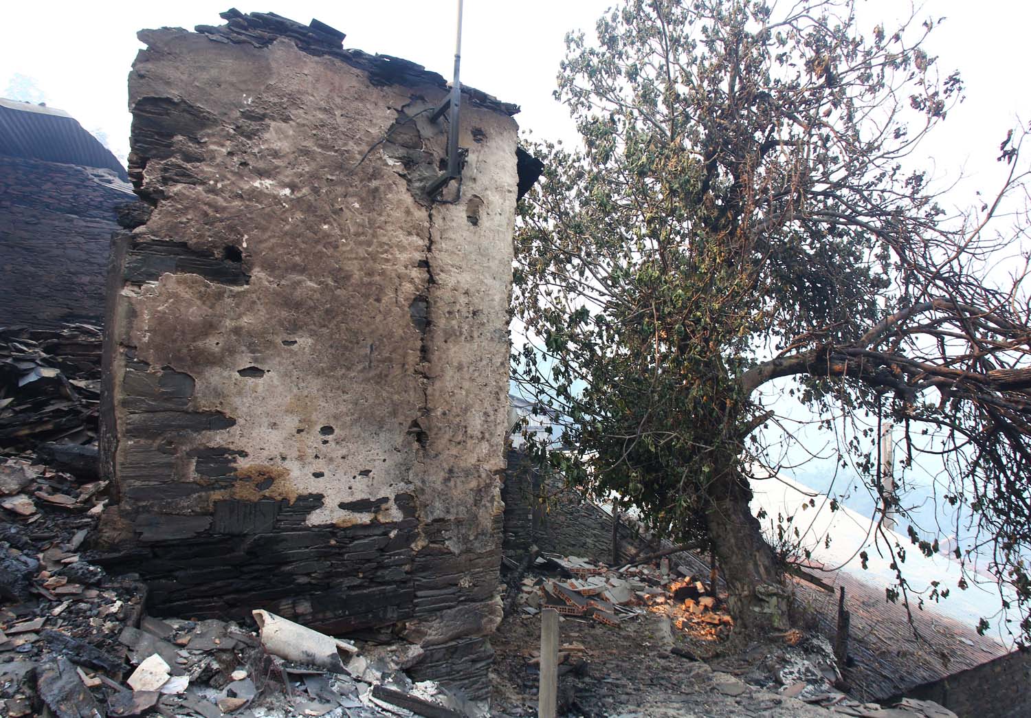 César Hornija ICAL. El pueblo de Lusio (Oencia), arrasado por el fuego (9)