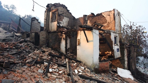 César Hornija ICAL. El pueblo de Lusio (Oencia), arrasado por el fuego 