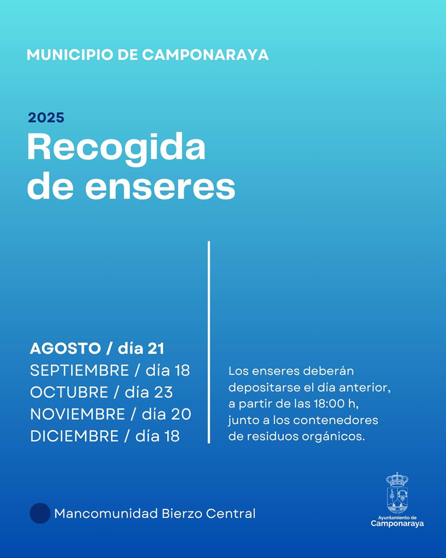 Recogida en Camponaraya