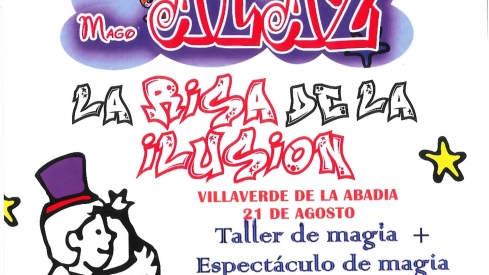 Cartel del espectáculo del Mago Alaz en Villaverde de la Abadía
