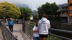 Incendio en Colinas del Campo perteneciente al municipio de Igüeña 