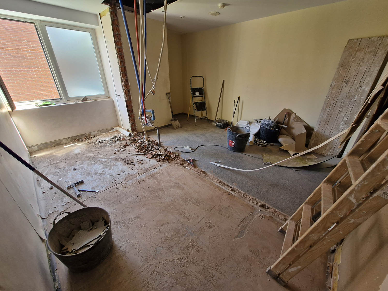 La nueva sala Oncología al inicio de las obras