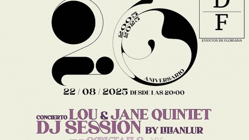 Cartel 20º aniversario del restaurante De Floriana Cartel 20º aniversario del restaurante De Floriana