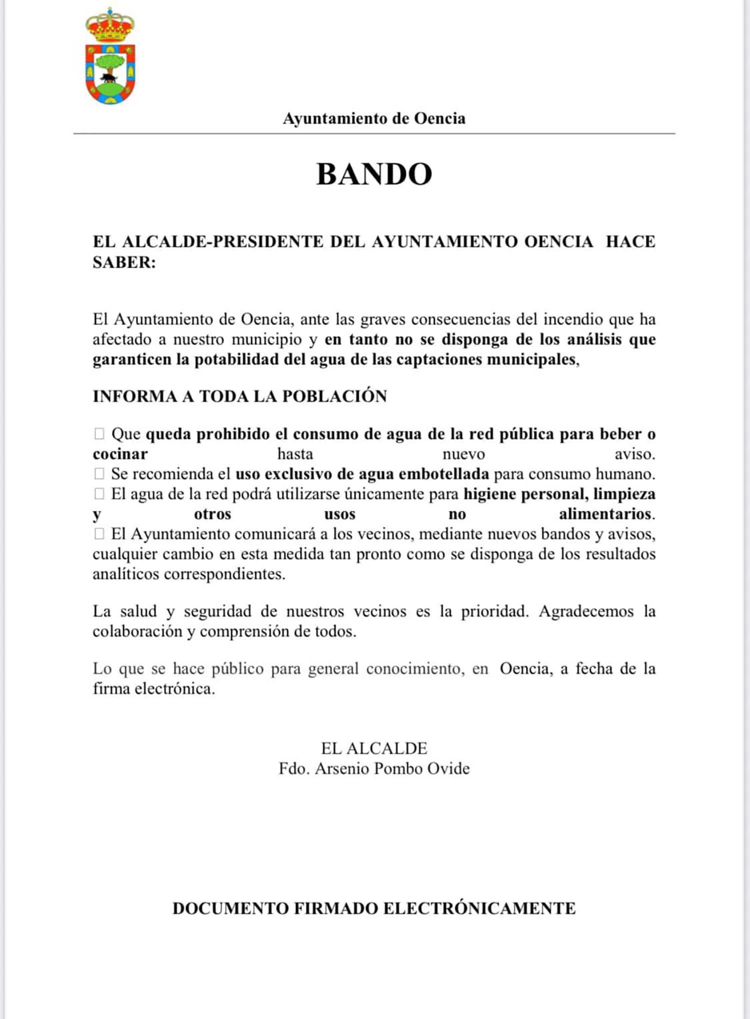 ayuntamiento de oencia