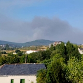 ICAL. Incendio en Argayo del Sil (León), visto desde la localidad de Fabero (León)