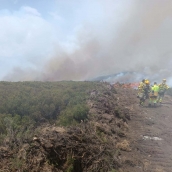 Se reactiva el incendio de Fasgar que obliga al desalojo de cinco poblaciones. BRIF Tabuyo