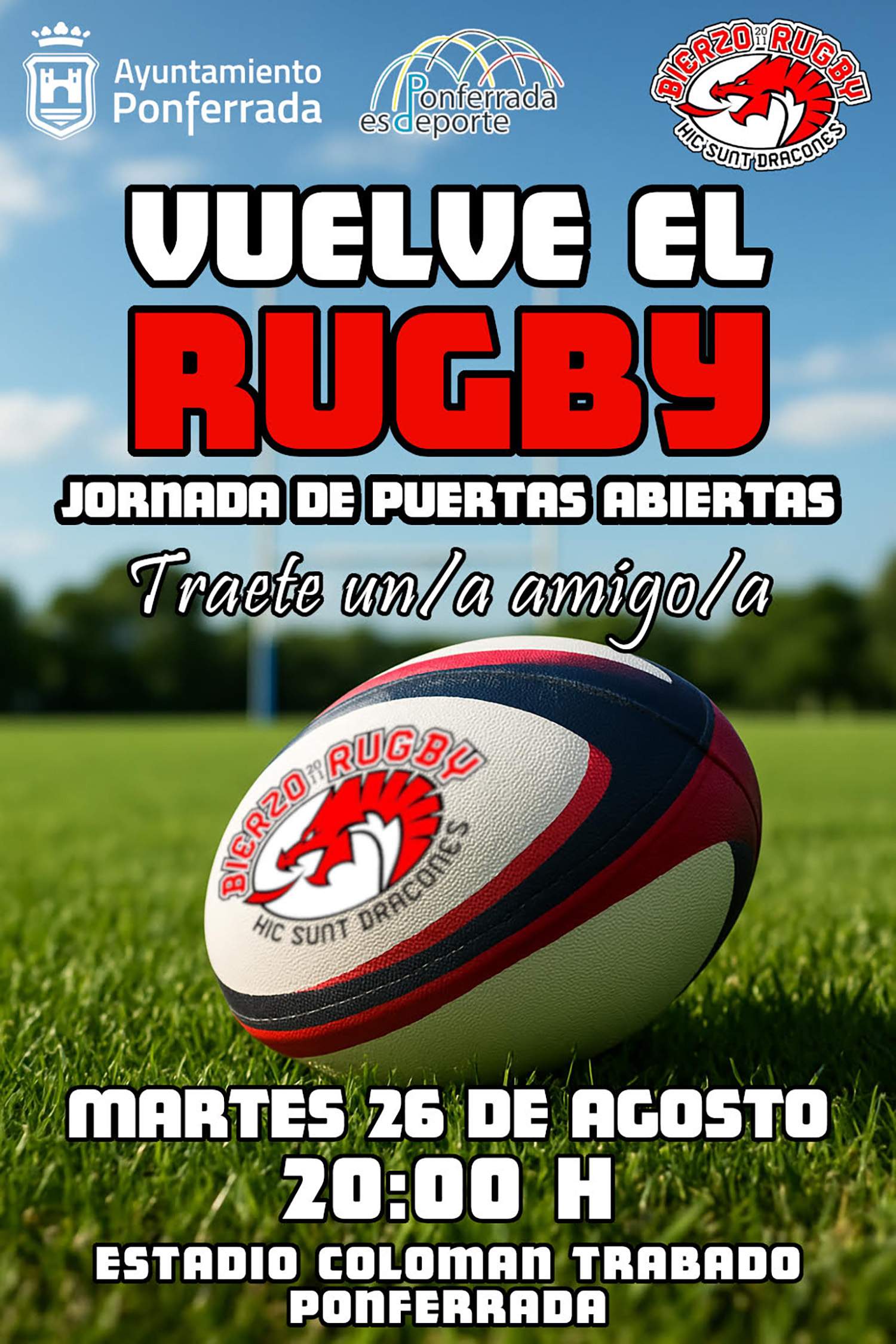 Cartel inicio pretemporada Bierzo Rugby