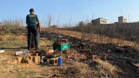 Detenido un hombre de 75 años como presunto autor del incendio de Molinaseca