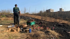 Detenido un hombre de 75 años como presunto autor del incendio de Molinaseca