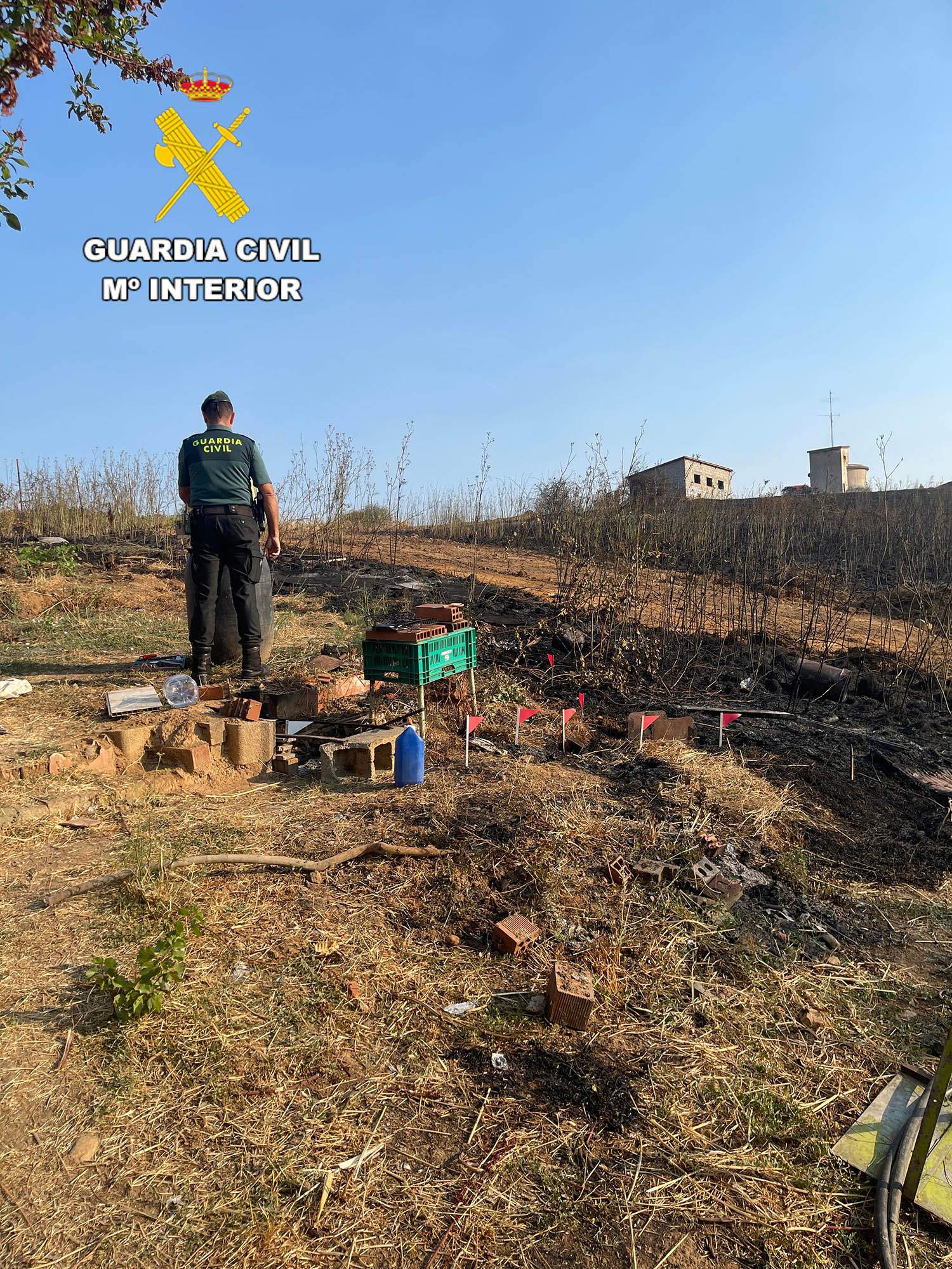 Detenido un hombre de 75 años como presunto autor del incendio de Molinaseca.