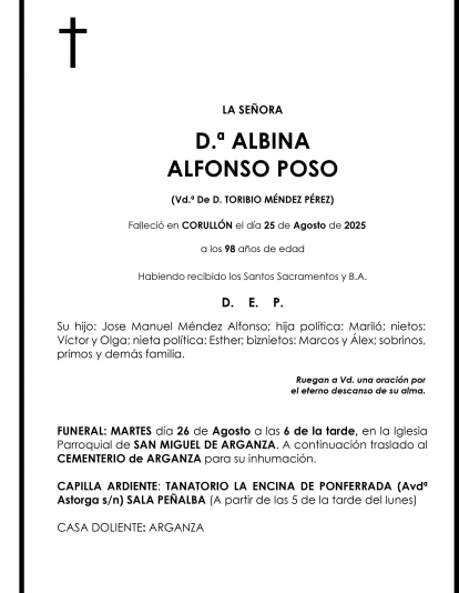 ALBINA ALFONSO POSO