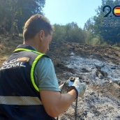 Detenido en Bouzas un hombre de 75 años como presunto autor de un conato de incendio por la quema de rastrojos