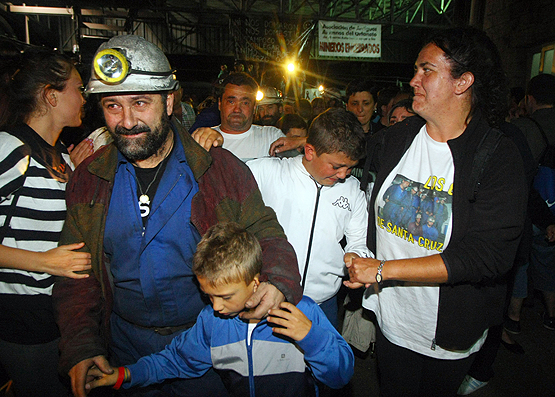  Alfredo González, uno de los ocho mineros encerrados en el pozo Santa Cruz de Santa Cruz del Sil en 2012 (C.S)