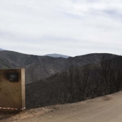 Las Médulas desde el mirador de Orellán tras el incendio de Yeres 