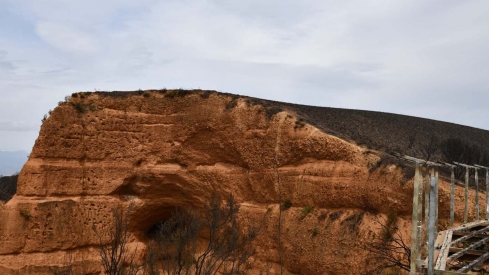 Las Médulas desde el mirador de Orellán tras el incendio de Yeres 