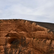 Las Médulas desde el mirador de Orellán tras el incendio de Yeres 