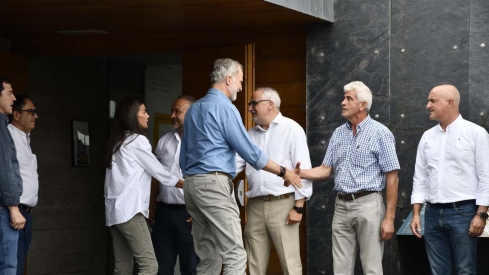 Visita de los reyes a la Casa Parque de Las Médulas 