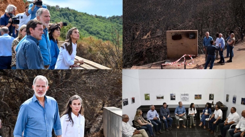 Visita de los reyes a la Casa Parque de Las Médulas