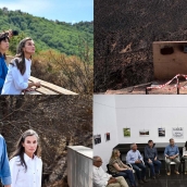 Visita de los reyes a la Casa Parque de Las Médulas