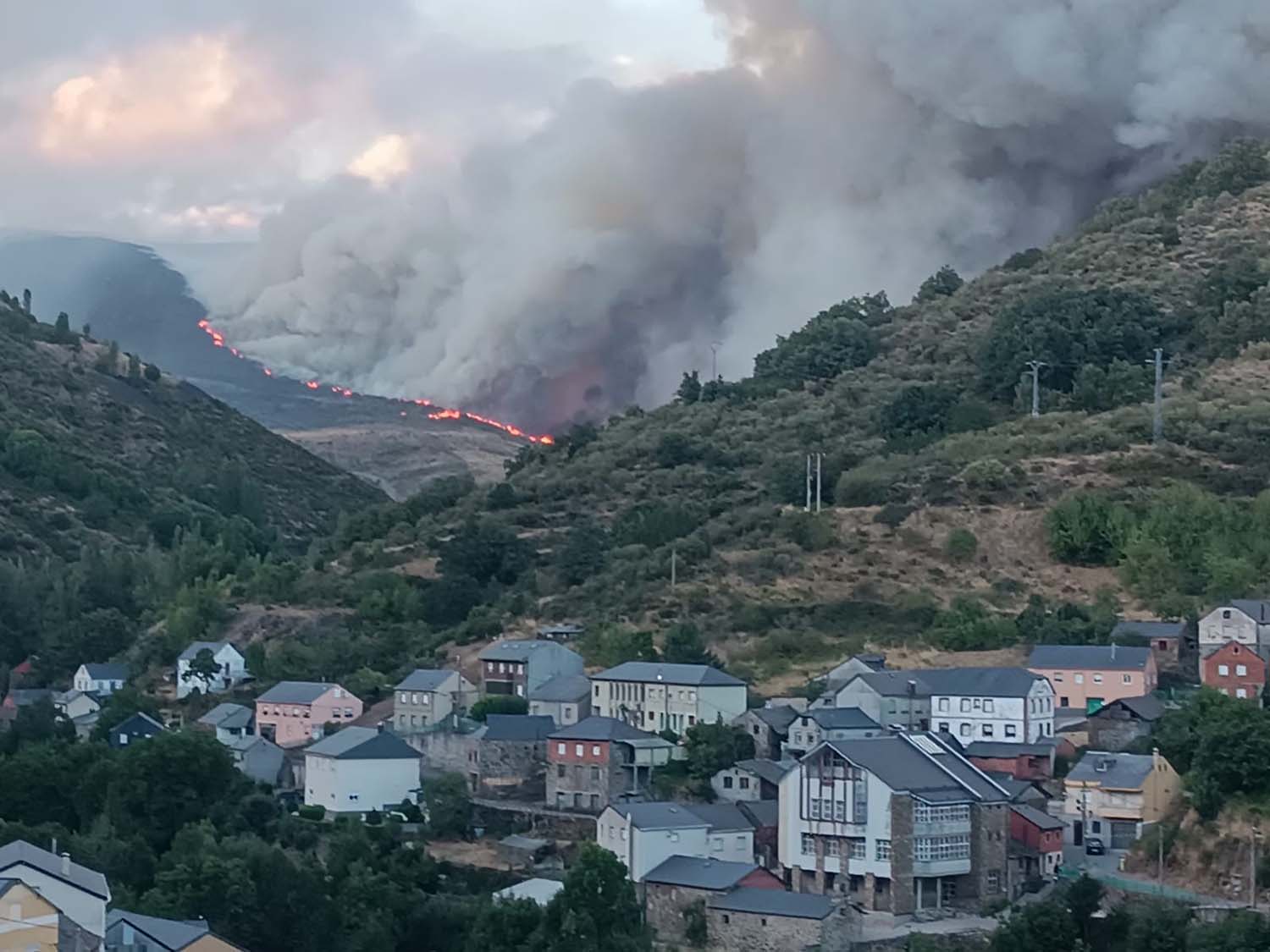 Tremor de arriba incendio