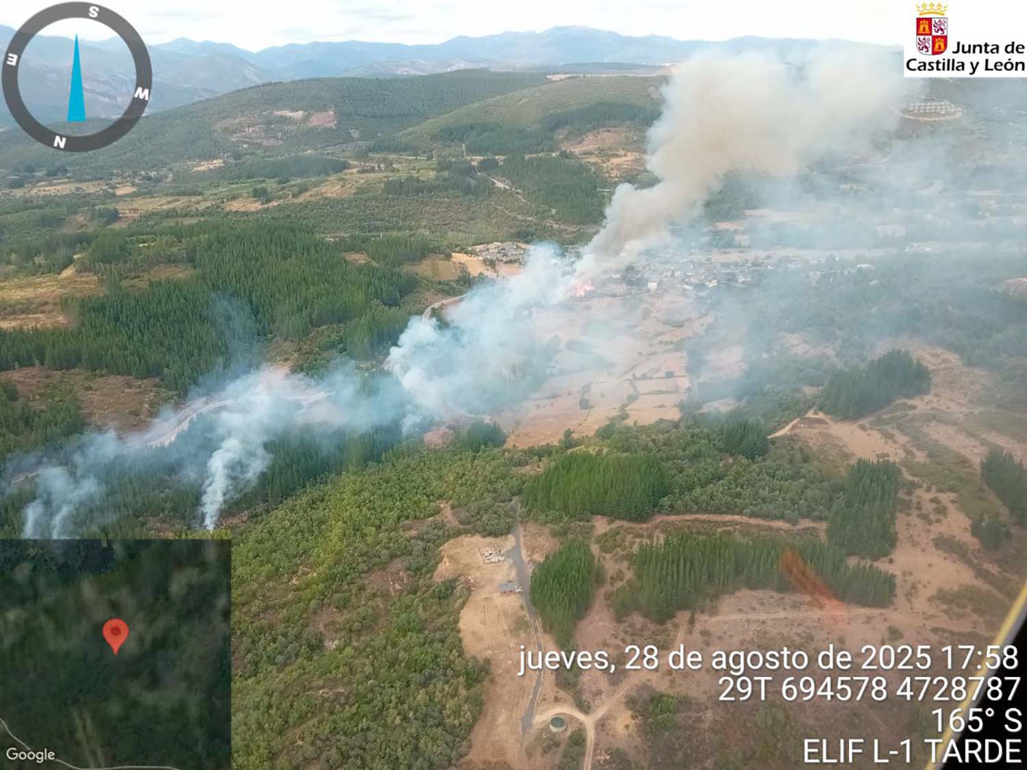 Incendio en Berlanga del Bierzo