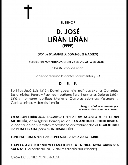 JOSE LIÑAN LIÑAN