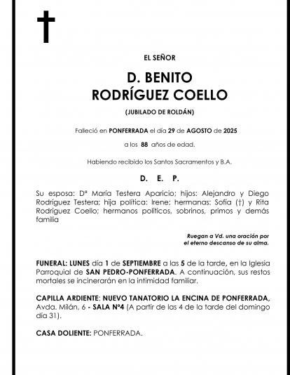 BENITO RODRIGUEZ COELLO