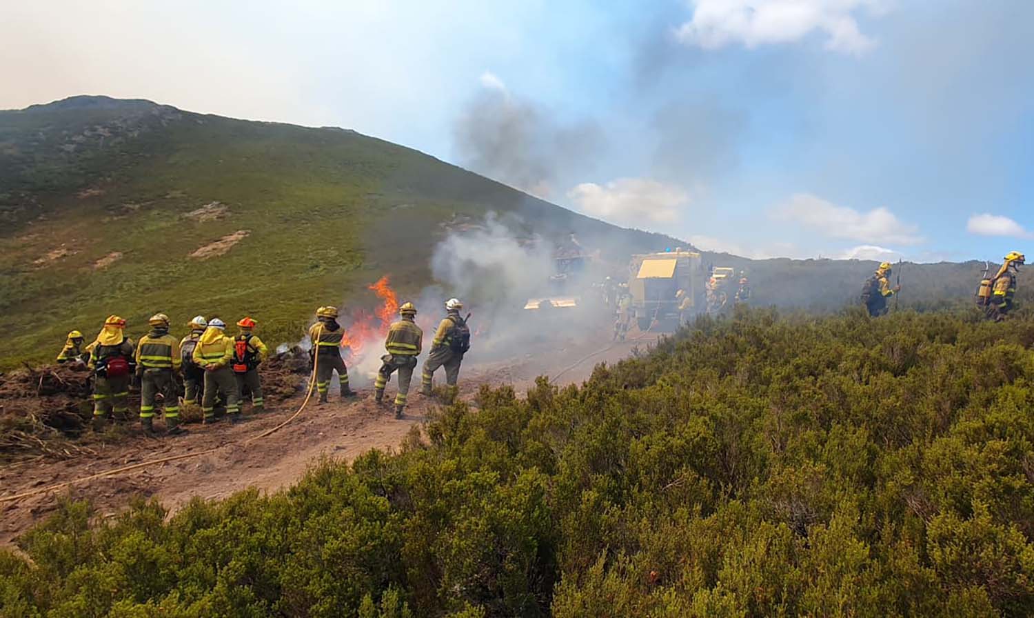 Brif Daroca y Brif Tabuyo en el incendio de Fasgar y Colinas del Campo.