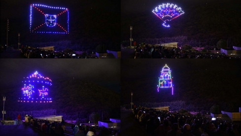 Espectáculo de drones en La Encina