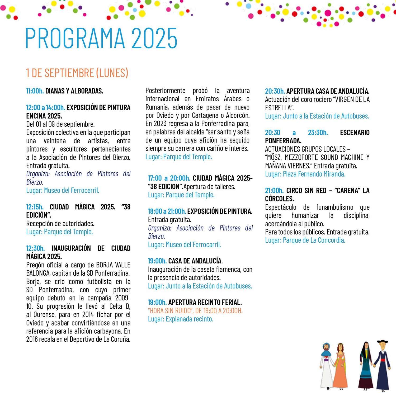 Programa, 1 de septiembre Programa, 1 de septiembre