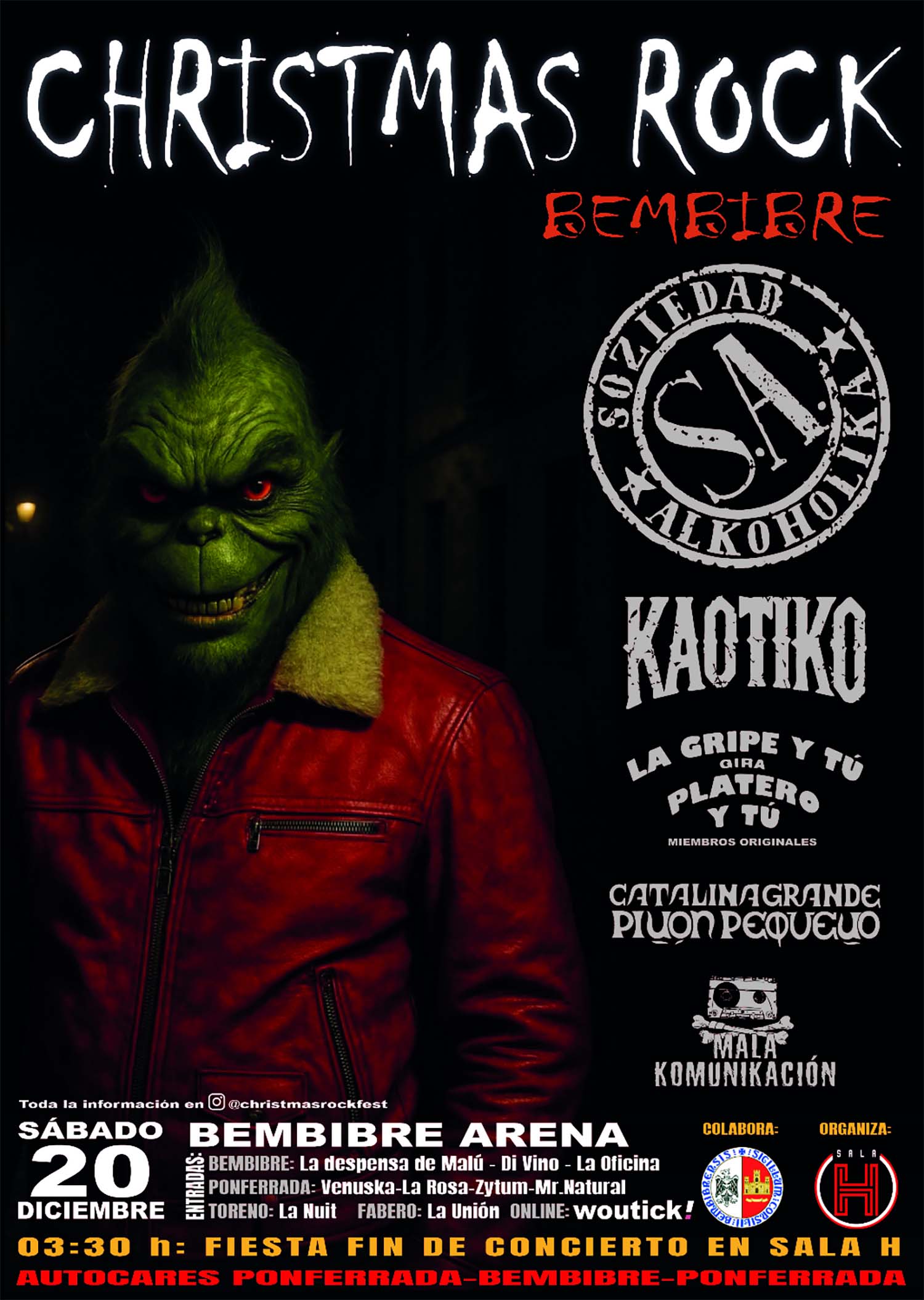 Cartel Vuelve Christmas Rock