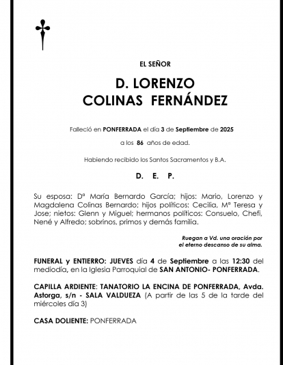 LORENZO COLINAS FERNANDEZ