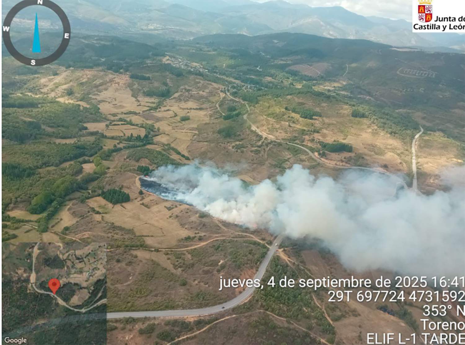 Segundo incendio en Berlanga del Bierzo