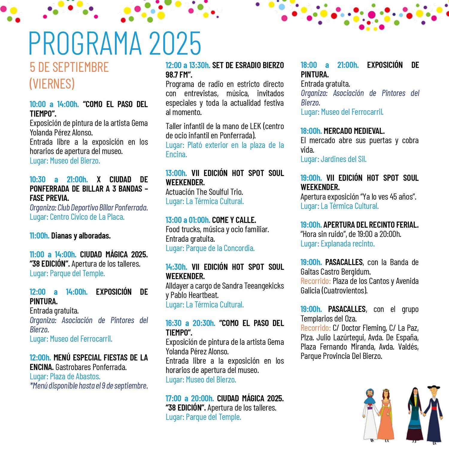 Programa, 5 de septiemnre Programa, 5 de septiemnre