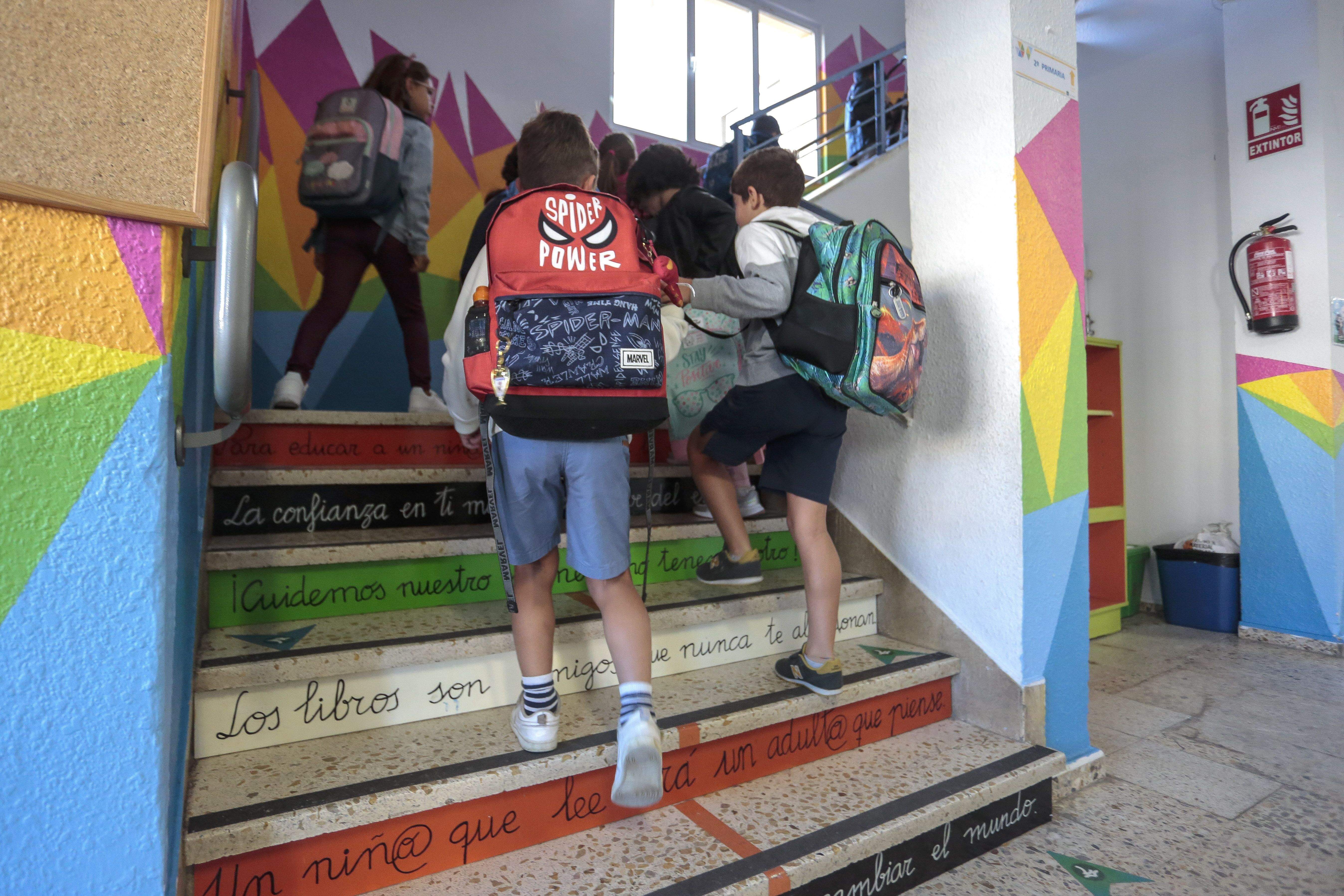 Inicio del curso escolar en el colegio Luis Vives de León
