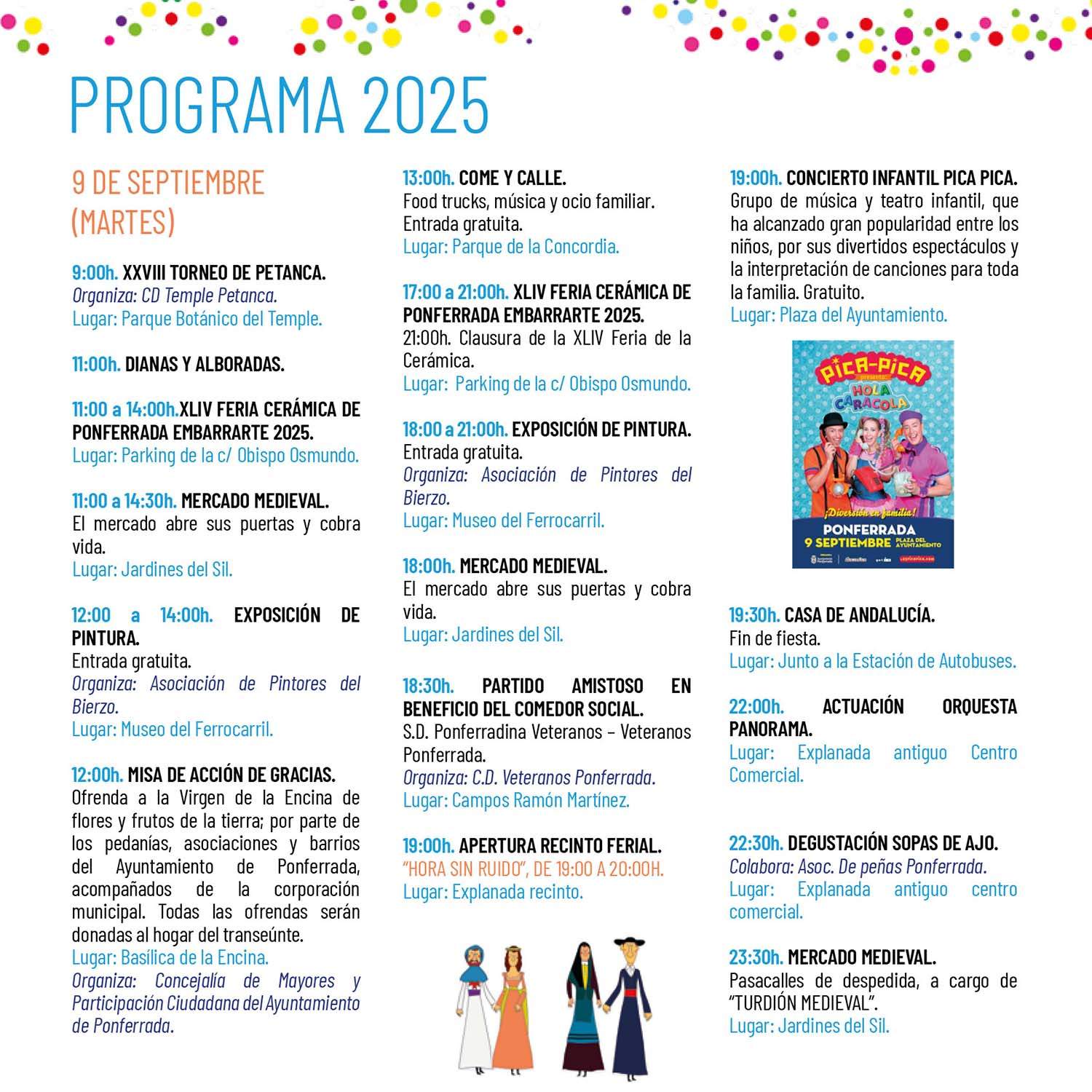 Programación Fiestas de la Encina 9 de septiembre